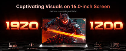 ACEMAGIC AMD Ryzen 9 6900HX Laptop 16 Inch FHD Display 16GB LPDDR5 RAM 512GB SSD Gaming Notebook Backlit Keyboard Windows 11 Pro