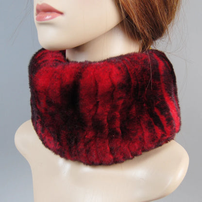 New Winter Lady Brand Hand Make Real Genuine Fox Fur Hat Scarf Girls Natural Real Rex Rabbit Fur Ring Cap Real Fur Scarves Hats