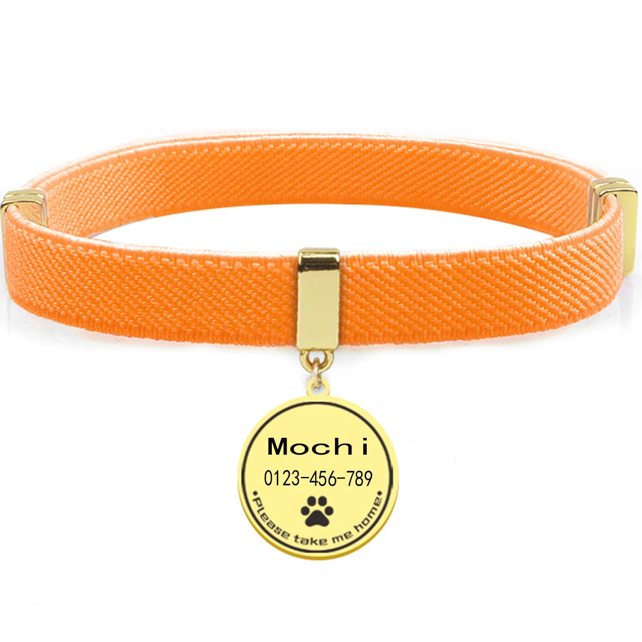 Cute Customized Cat Collar Round Metal Name Tag Breakaway AirTag Kitten Collars Adjustable Pet Collars for Cats and Puppies Dogs