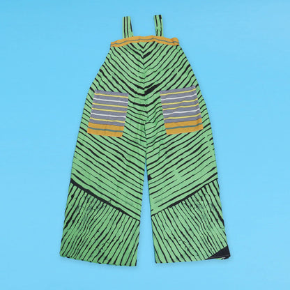 Jumpsuits Women Sling One Piece Print Striped Sleeveless Overalls Wide Leg Long Pants Loose Casual Rompers Elegant Splice