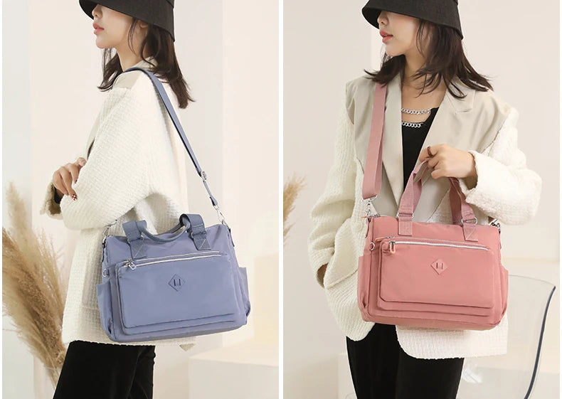 High-grade fabrics,Women's Shoulder bag Female Top-Handle bag Handbag Waterproof Nylon CrossBody Bag Ladies Messenger Bag