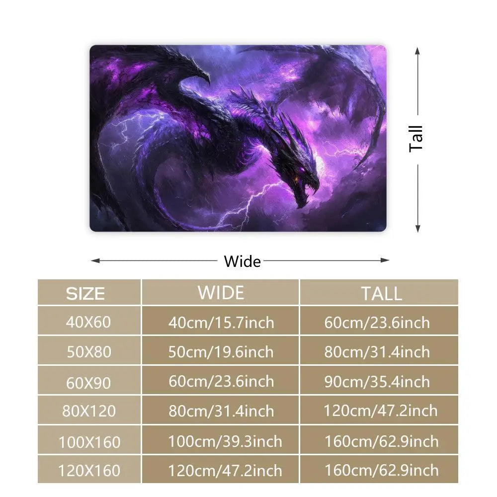 Fierce Red Dragon Floor Mat Flannel Rugs Soft Winter Warmth Floor Mat Thickened Non-Slip for Living Room Home Door Mat