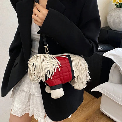 Unique Designer Purse and Handbags for Women Leather Shoulder Bag High Quality 3D Dog Shape Wedding Evening Clutch Bag Party Bag