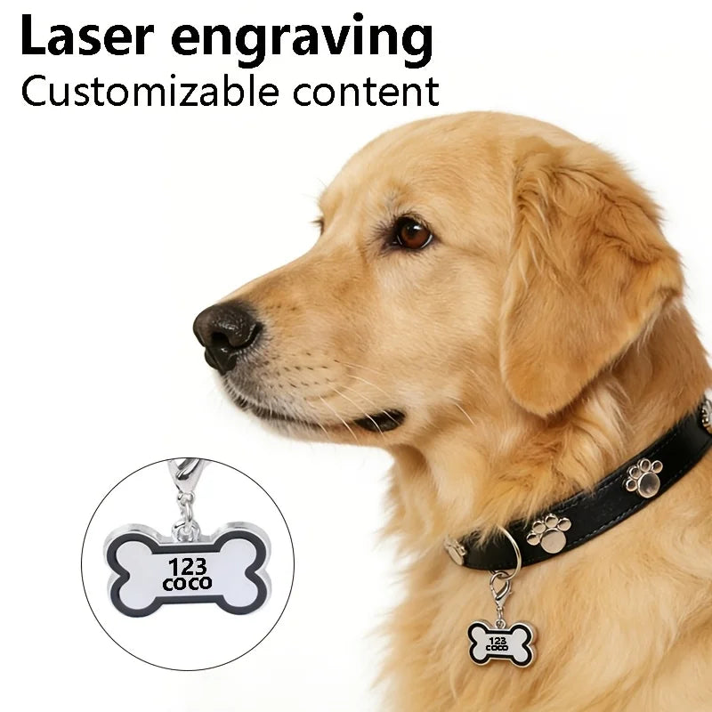 Engraved Dog Collar with Name & Phone Number Adjustable Custom Puppy Collar Pet ID Tag for Small Medium Large Dogs & Cats Collar