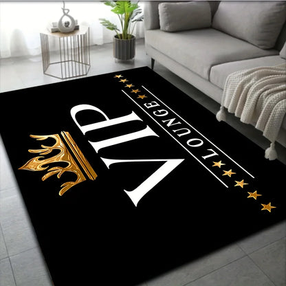 VIP Royal Crown Floor Mat - Non-Slip Rug with Elegant Design for Living Room Office Lounge, Premium Home & Commercial Decor