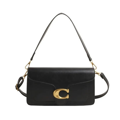 26 New Niche Bag Women's Premium Texture Solid Color Simple and Versatile Small Square & Commuter Multi-Compartment Shoulder Bag
