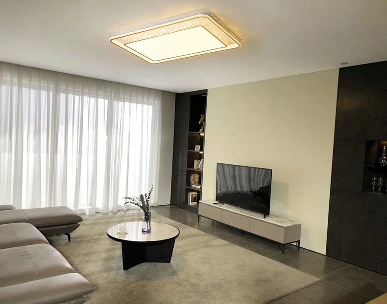 Luxury Living Room Lights Lustre Home Decoration LED Ceiling Lamp Modern Square Acrylic Gold Hall Bedroom Dining Room Fixtures