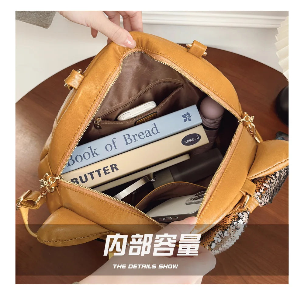 Luxury Designer Women Soft Leather Shoulder Bag Commuter Handbag Fashion Female Crossbody Bags Ladies Casual Tote Bag Sac A Main