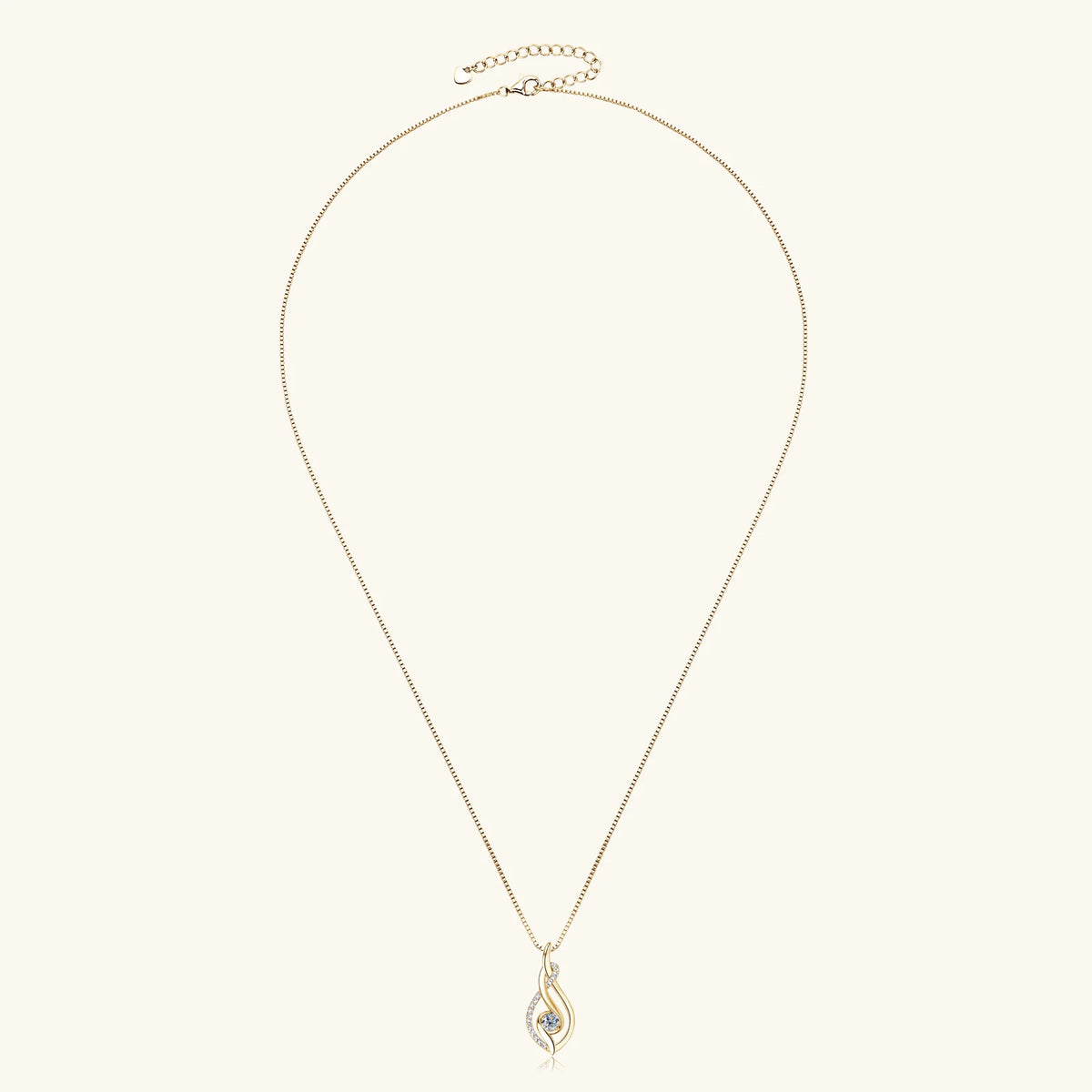 Real Full Moissanite Necklace for Women Twisted Pendant Choker Chain 925 Silver Yellow Gold Color Fine Jewelry with Certificate