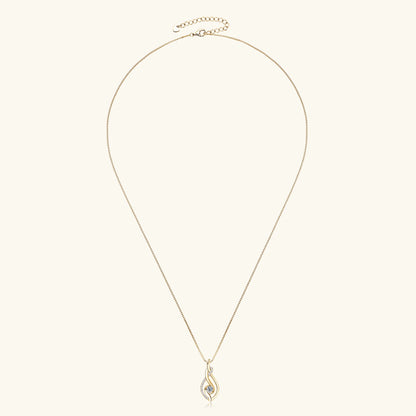 Real Full Moissanite Necklace for Women Twisted Pendant Choker Chain 925 Silver Yellow Gold Color Fine Jewelry with Certificate