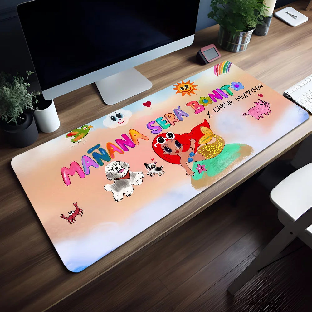 Mouse Pad MousePad Non-slip Lockedge Office Student Gaming Thickened K-Karol G Large Singer Writing Pad Cushion
