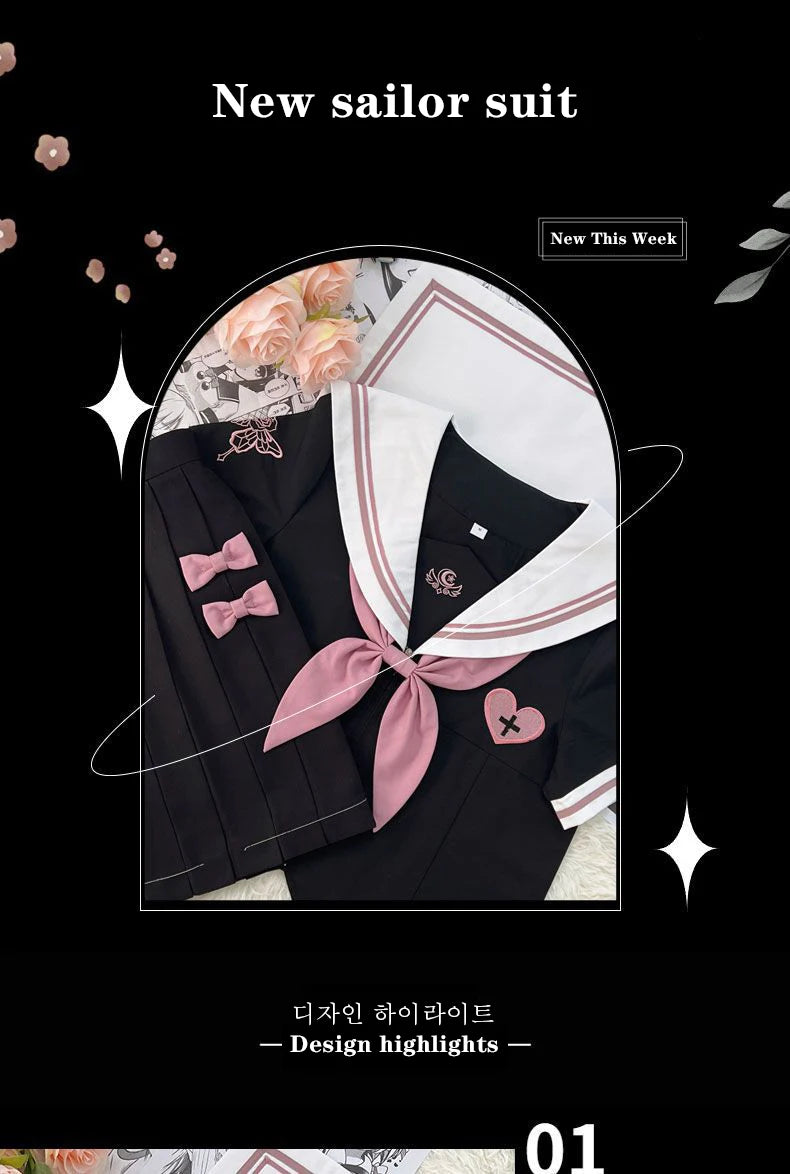 JK Korean uniform suit Japanese student pleated skirt college style school outfits women Sailor outfit cosplay uniform japanese