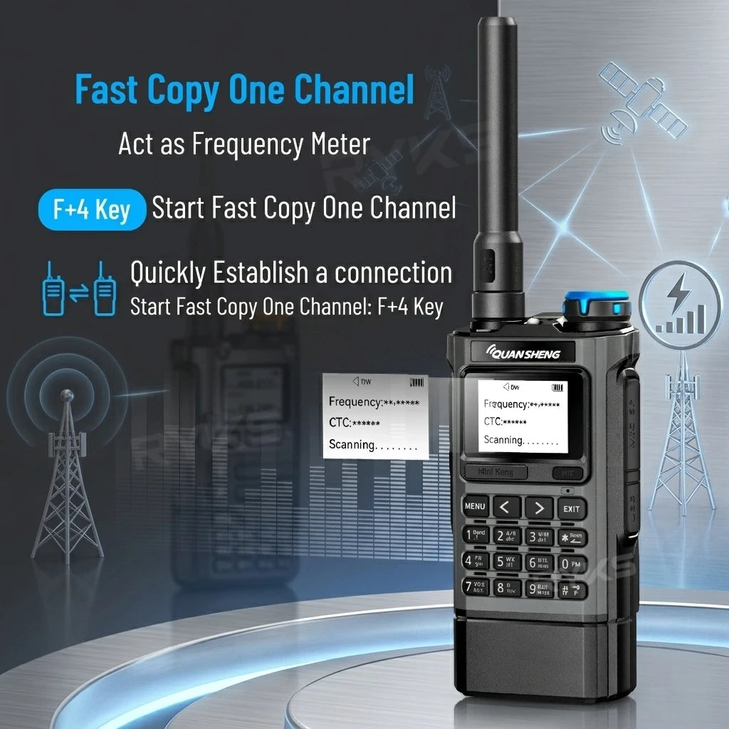 Quansheng K1 Kong Mini 5W Air Band 200Ch Communication Radio 10Km Long Range Walkie Talkie