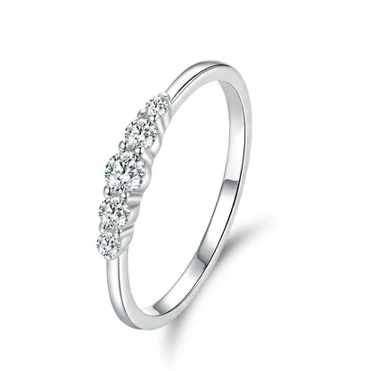 925 Sterling Silver Fashion Gorgeous Shiny Round Zircon Ring For Women Engagement Wedding Party Luxury High Quality Fine Jewelry