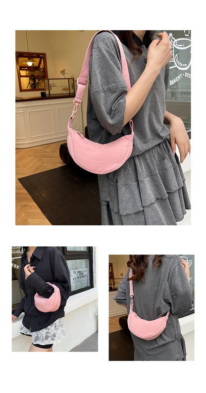 New Mini Women's Nylon Shoulder Bag Casual Sports Female Hobos Crossbody Bags Fashion Female Fanny Pack Purse Handbags