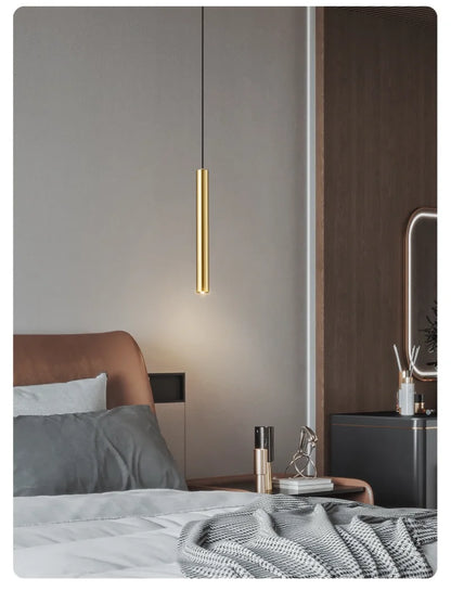 Minimalist Bedside Pendant Lamp Bedroom Spotlight Restaurant Bar Kitchen Dining Hall Island Platform Lights Hanging Lighting Led