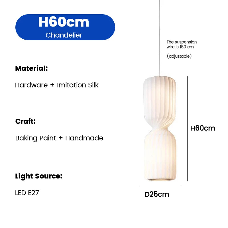 Nordic Fabric Creative Ceiling Hanging Lamps Living Room Chandelier Home Decoration Bedroom LED Pendant Lights Bedside Light