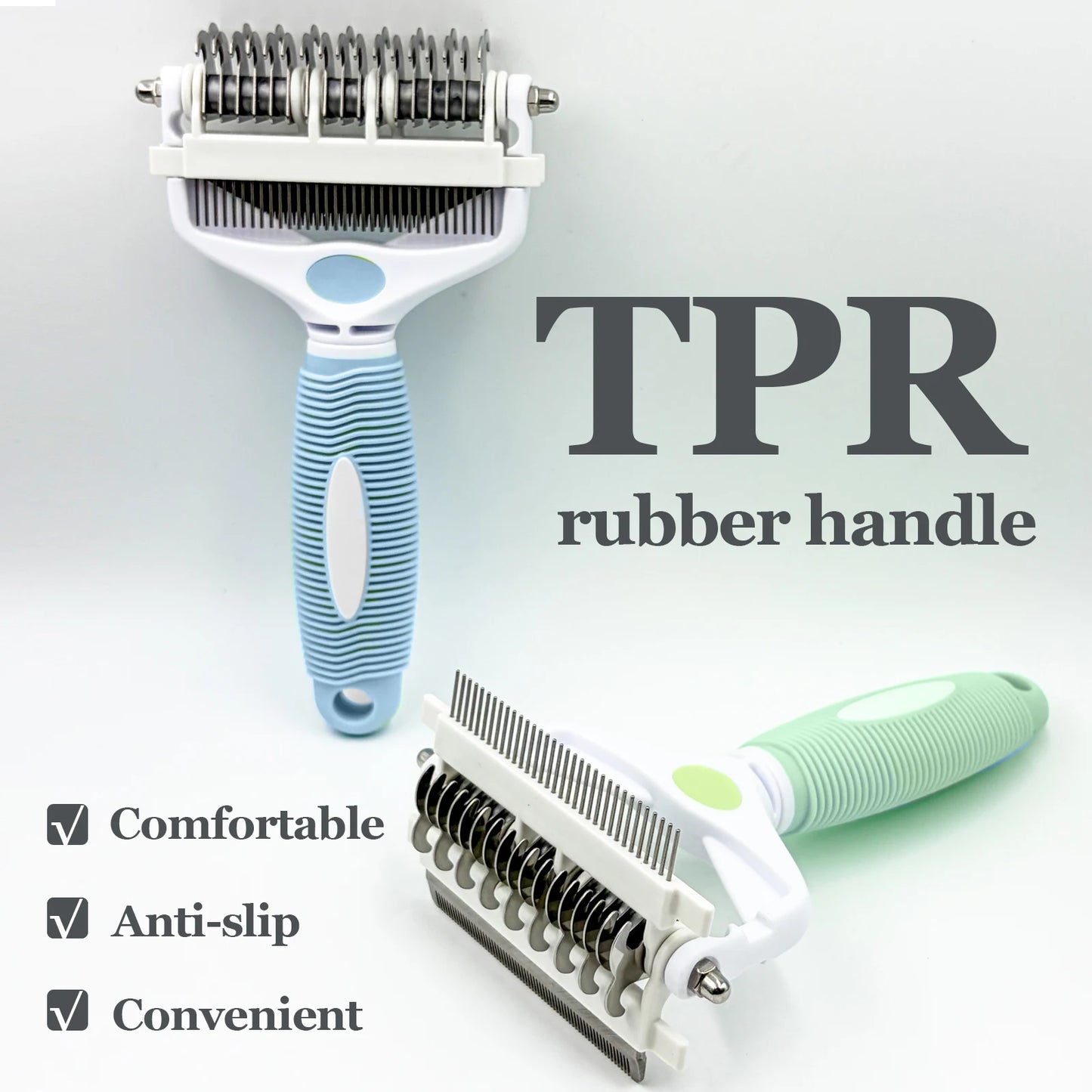 Pet Deshedding Brush 3 in 1 Cat Dog Hair Remover Puppy Kitten Comb with Stainless Steel Teeth Dogs Grooming Shedding Supplies