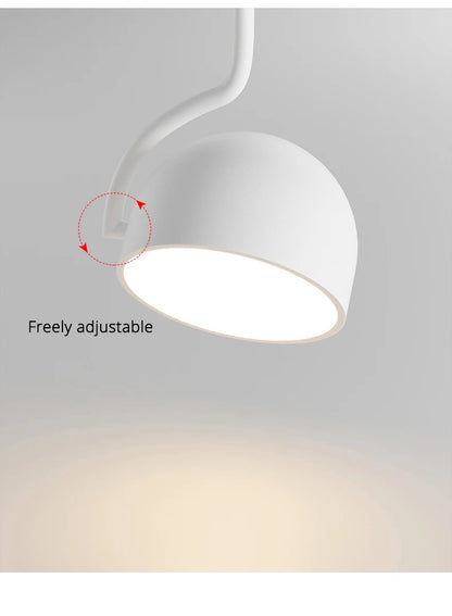 Dimming Simple Black White New LED Modern Pendant Lights Living Study Dining Room Bedroom Bedside Bar Loft Lamps Indoor Lighting