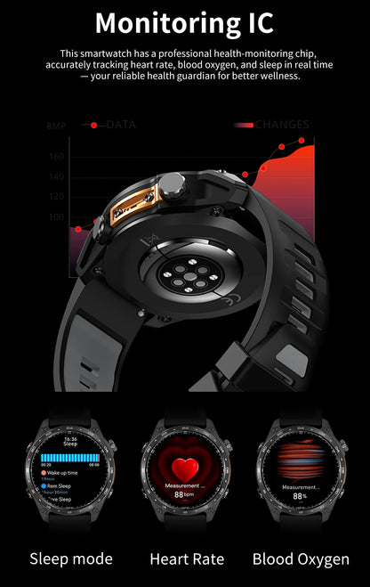 2026 HD300 Pro GPS Smart Watch for Outdoor Sports Offline Map 5.4Bluetooth Call Waterproof Health Travel Diving Smartwatch