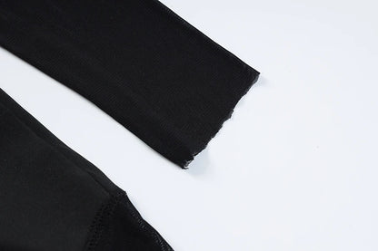 Hugcitar Mesh Long Sleeve Black Zip Up See Through Sheer Sexy Bodycon Jumpsuit 2025 Summer Women Romper Beach Festival Club Y2K