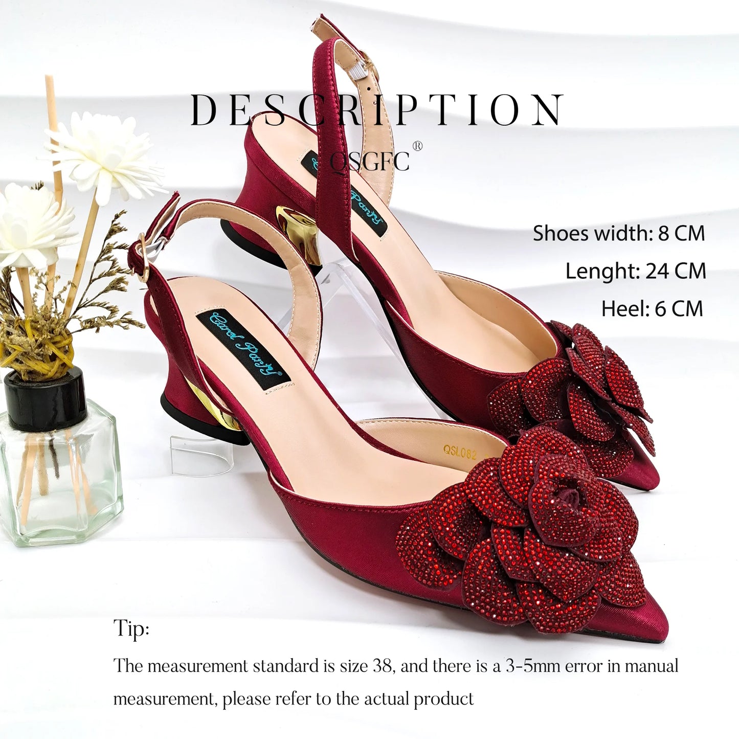 Italian Design Evening Shoes And Bag Paired With Handmade Petal Clutches Pointed Toe Mid-Heel Shoes For Women Party Shoes