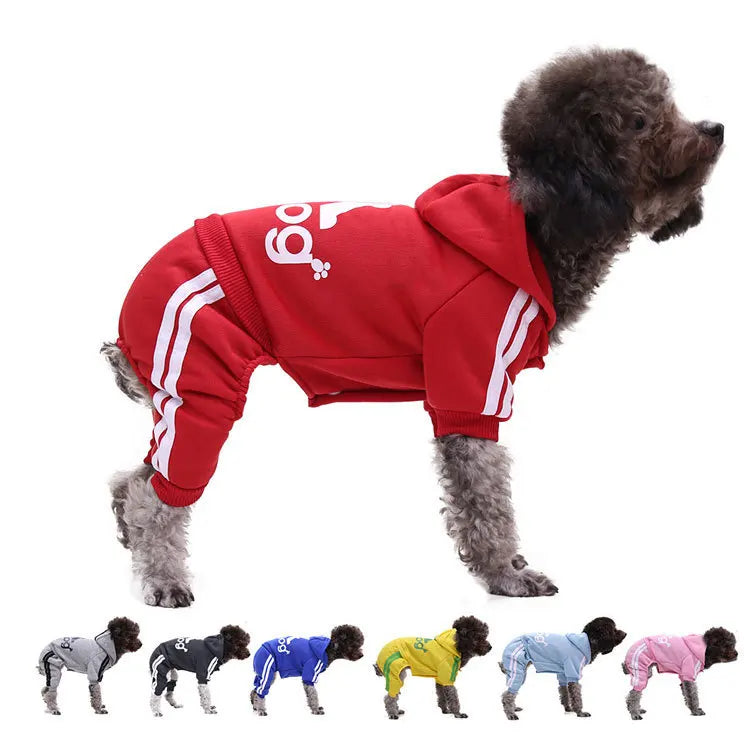 2Pcs New Autumn Winter Dog Clothes Four-Legged Hoodie Pet Clothing for Cats Dogs Puppy Kitten Warm Sweatshirt Apparel C004