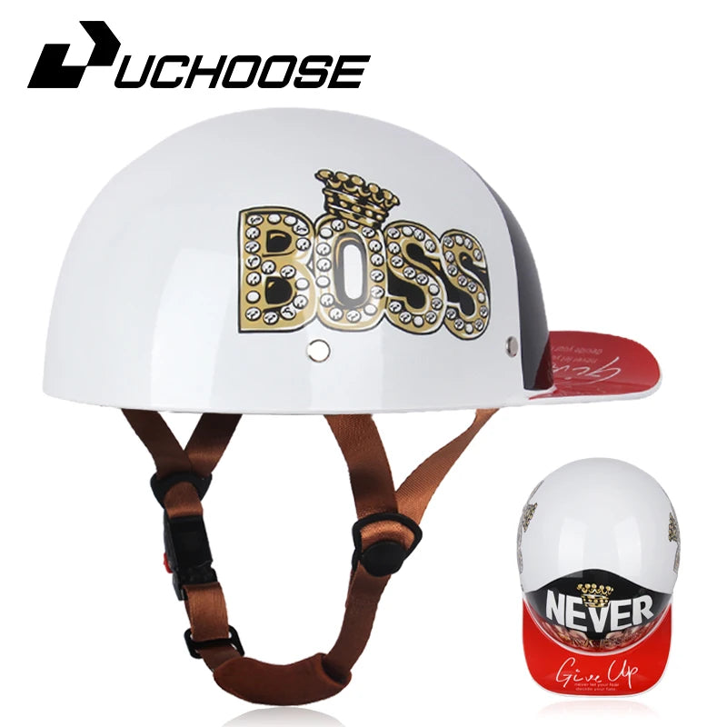 Vintage personalized men's and women's baseball caps motorcycle helmets ladybug helmets electric car baseball caps, half helmets