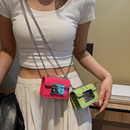 Chain Female Bag Mini Summer Crossbody Bags for Women Fashion Luxury Designer Handbag Women's 2025 Trend Woman Shoulder Purse