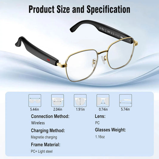 Smart Audio Glasses with Real-Time Translation Hi-Fi Music Playback Noise-Cancelling Voice Calls And Photochromic Lenses