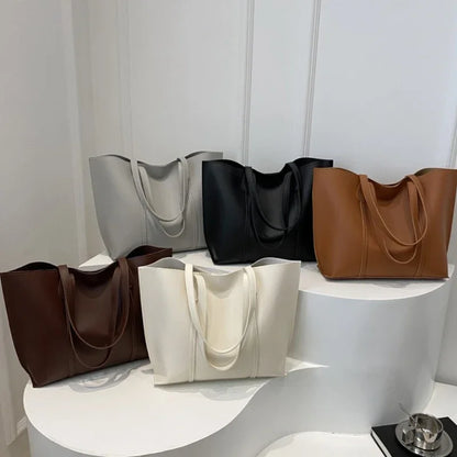 Retro Faux Leather Shoulder Bag, Large Capacity Office Commuter Handbag,Top Handle Purse Durable Work Laptop Tote Bags for Women