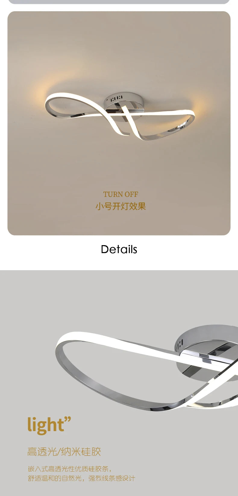 Modern Ceiling Chandelier Gold/Chrome Led Ceiling Lights For Living Bedroom Dimmable Kitchen Dining Room ceiling lamp lustre