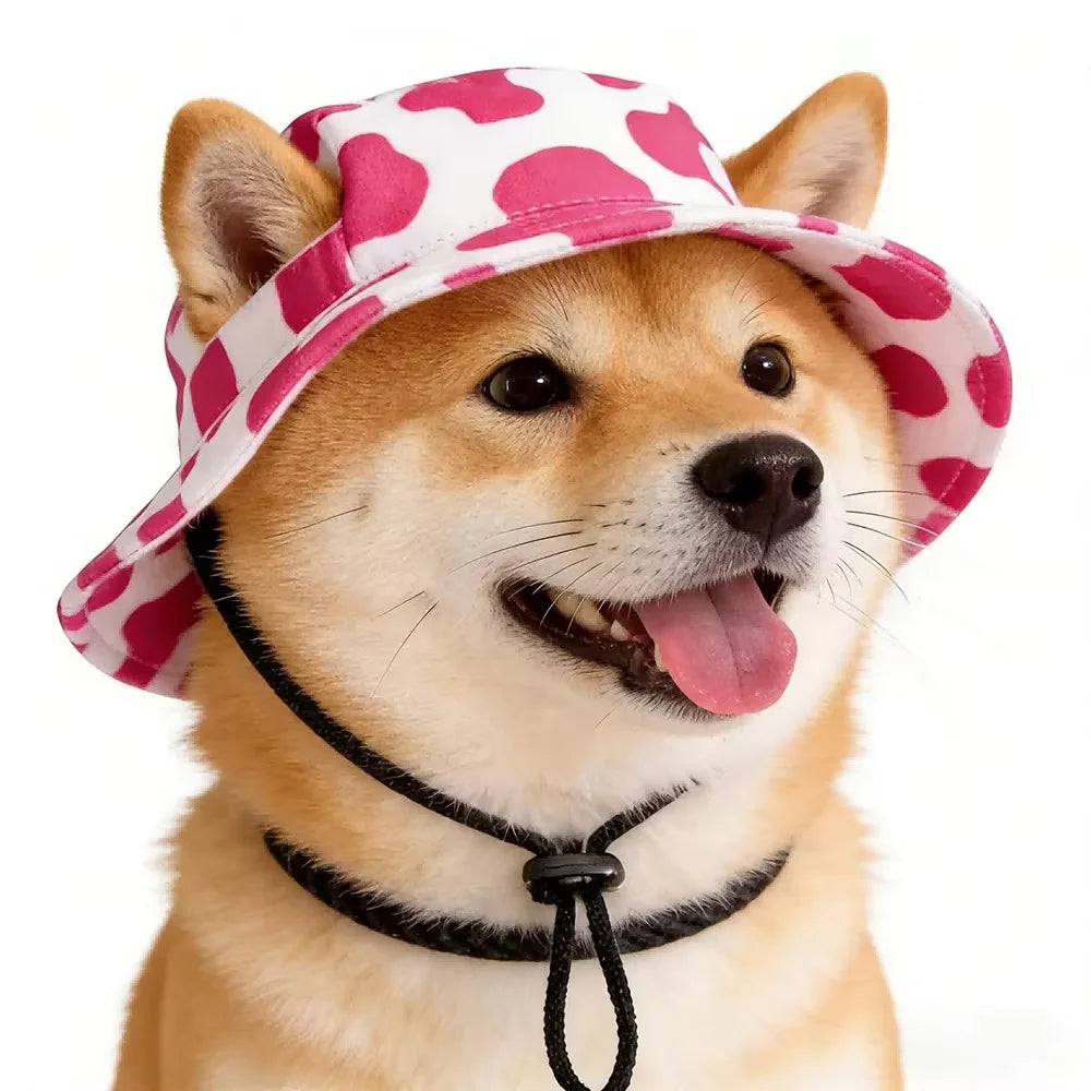 Pets Hat with Ear Holes Adjustable Baseball Cap for Medium Small Dogs Summer Fashion Cats Sun Cap Pet Outdoor Hat Pet Supplies