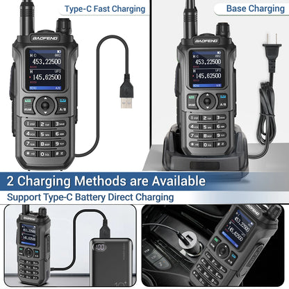 Baofeng UV-21 Pro Wireless Copy Frequency VHF UHF Powerful Waterproof V2 Long Range UV-32 Long Range Type-C Two Way Ham Radio