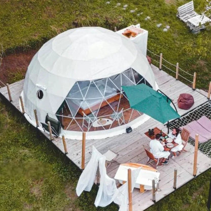 6M Durability Geodesic Dome PVC Tent Spherical Tent Hotel Resort Outdoor Luxury Glamping Dome Starry Tent for Outdoor Living