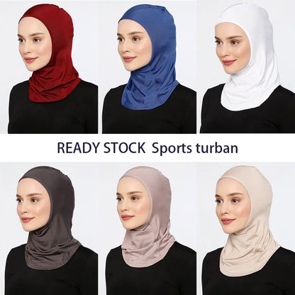 Islamic Modal SPORT Silk Hijab Abaya Hijabs For Woman Abayas Women Jersey Turbans Satin Head Scarf Muslim Instant Head Wrap