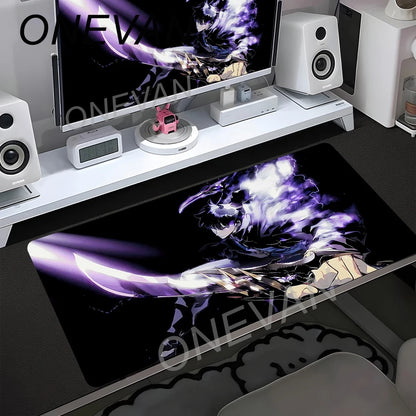 HD Printing Anime Solo Leveling Mousepad 900x400mm Computer Gamer Lock Edge Non-slip Mouse Pad XXL Keyboard PC Protect Table Pad
