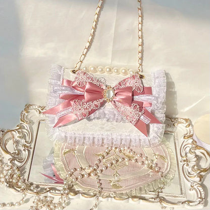 Women's Crossbody Bag Y2K Bags Pink Lolita Colorful Bag Woman 2025 Bag Pink Handbags 2025 Luxury Designer White Shoulder Bag