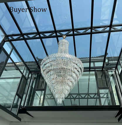 Nordic Modern Crystal Chandelier Wedding Hall Villa Hotel Hall Living Room Home Decoration Ceiling Light Luxurious Pendent Lamp