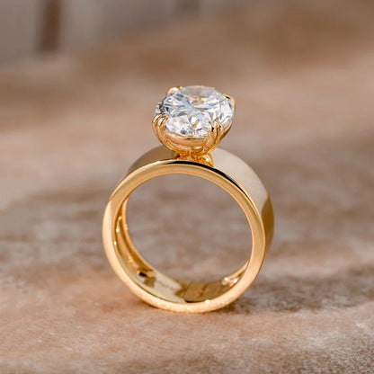 GXTRS Real Moissanite S925 Silver Rings For Women Men Oval/Round Cut Lab Diamond Wedding Engagement Band Fine Jewelry Certified
