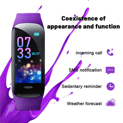 Smart Watch C1 Plus Bluetooth Step Counting Sports Bracelet Fitness Tracker Heart Rate Blood Pressure Sleep Men Women