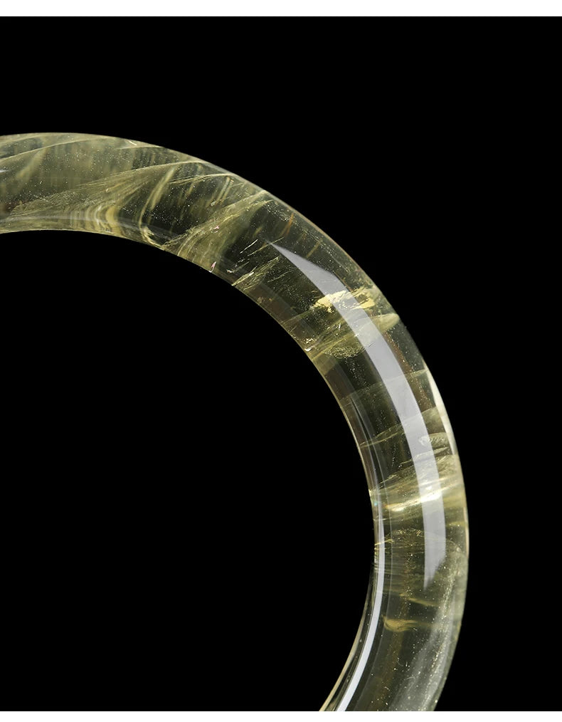 7A Natural Lemon Citrine Bangle Bracelet for Women Healing Crystal Jewelry for Wealth High Quality Luxury Jewelry Gift