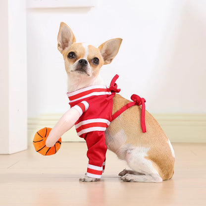 Halloween Dog Basketball Costume Funny Breathable Puppy Sport Outfits Cosplay Clothes For Small Medium Dogs Cats French Bulldog