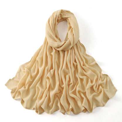 185*75cm Muslim Modal Hijab Rayon Cotton Shawls For Women Thin Plain Scarf Big Size Headscarf Islamic Turban Headband