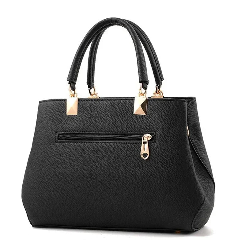 Women Messenger Bags With Flower Pendant Office Ladies Fashion Totes Pure Handbag For Female New Crossbody Shoulder Bags