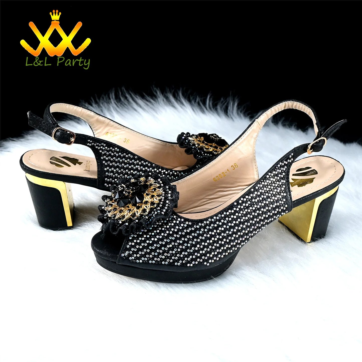2024 Special New Arrivals Italian Women Shoes and Bag to Match in Green Color with Platform Shinning Crystal Sandal for Wedding