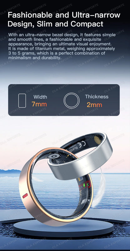 2026 Outdoor Sports Smart Ring 5ATM+IP68 Waterproof Rings Heart Rate Blood Pressure/Oxygen Sleep Health Monitoring Smartring Men