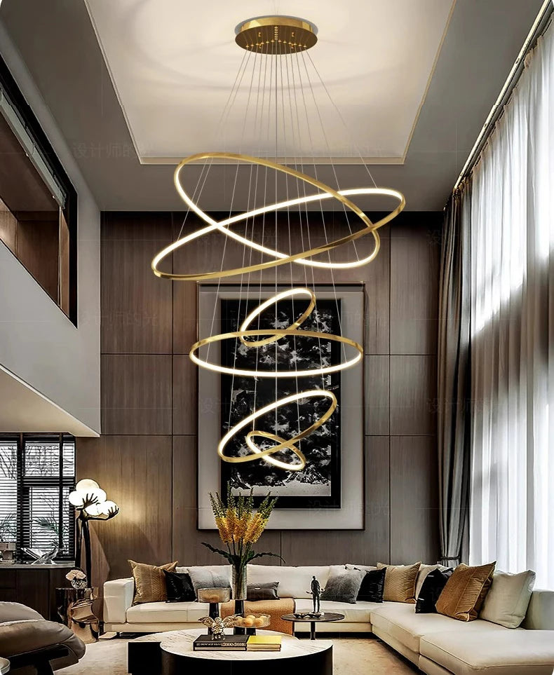 Nordic home decoration, stair chandelier, living room and dining room Pendant lights, ceiling light, indoor lighting