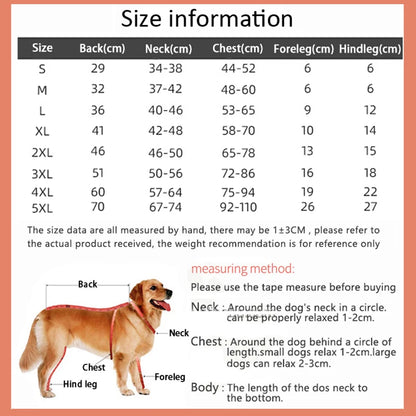 Waterproof Pet Dog Outdoor Jacket Clothes Winter Warm Coat  Big Jumpsuit Reflective Raincoat For Small Medium Large Dogs