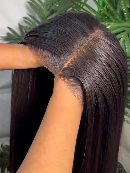 13X4X1 Lace Front Wig Synthetic 99J Red Burgundy 613 Honey Blonde Ginger Color Straight Prepluck Baby Hair Daily Party Glueless